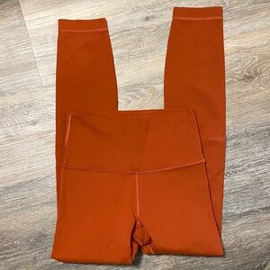 Rust Orange Lululemon Wunder Under Leggings
